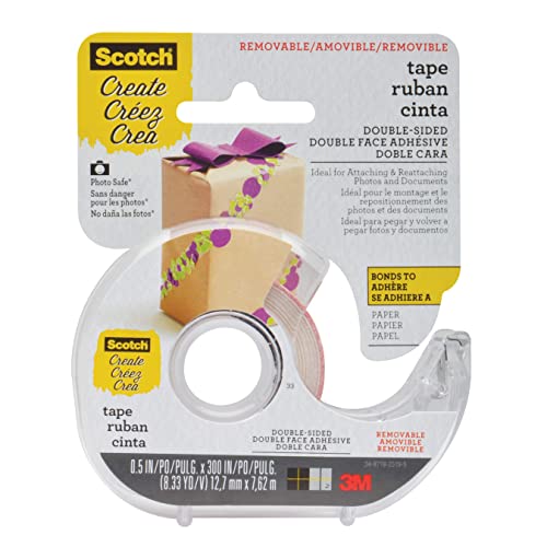 Scotch Double Sided Removable Scrapbooking Tape, 12 Pack