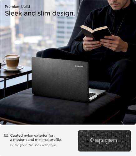 Spigen for MacBook Pro 14 inch Case M5/Pro/Max (2026) M4/M3/M2/M1/Pro/Max (2025-2021) A3427 A3426 A3434 A3112 A3185 A3401 A2918 A2992 A2779 A2442, Urban Fit Premium Knit Fabric Case, Black