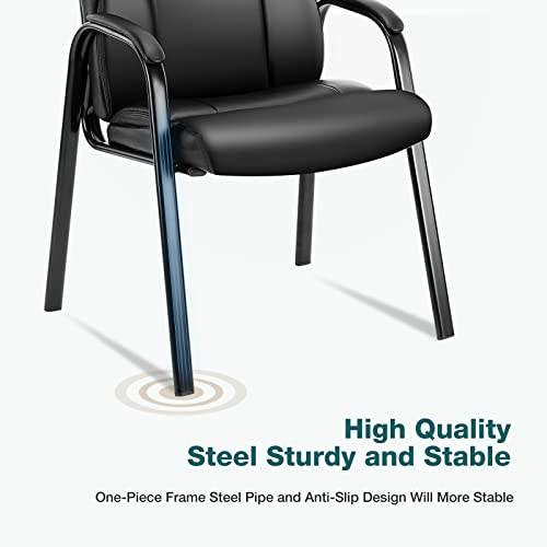 OLIXIS Office Waiting Room Chairs Set of 2, Stationary Side Guest Chair