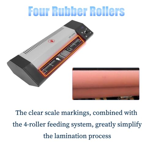 IntXanth A3 Laminator Hot and Cold Laminating Machine, 4 Rollers System