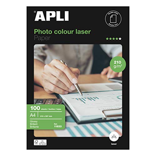 Apli Laser Paper Glossy Double-sided 210gsm A4 Ref 11833 [100 Sheets]