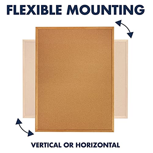 Quartet 305 Classic Cork Bulletin Board 60 x 34 Oak Finish Frame