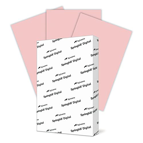Springhill 11” x 17” Pink Copy Paper, 24lb Bond/60lb Text, 89gsm, 500 Sheets (1 Ream) – Colored Printer Paper with Smooth Finish – Versatile and Flexible Computer Paper – 024063R