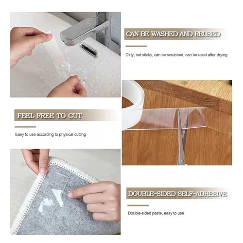 WANGXCQ Double Sided Tape 10m 32 feetTransparent Gadgets for Home Adhesivos Interiores Decor Tapes(3cm(1.18inch))