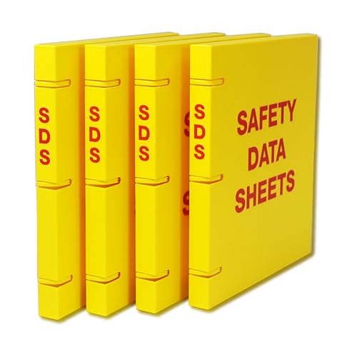 UniKeep Safety Data Sheets (SDS) Binder - 1.0 Inch Ring Capacity - 3 Poly Rings (4)