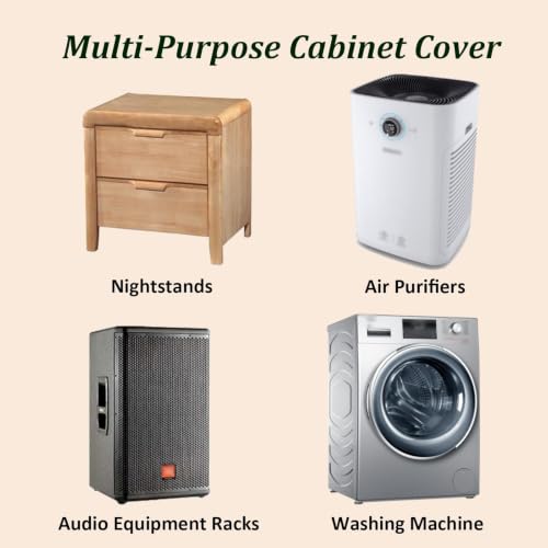 Protective Safe Cabinet Cover with Lace Decorative Trim, Concealed Safe Box