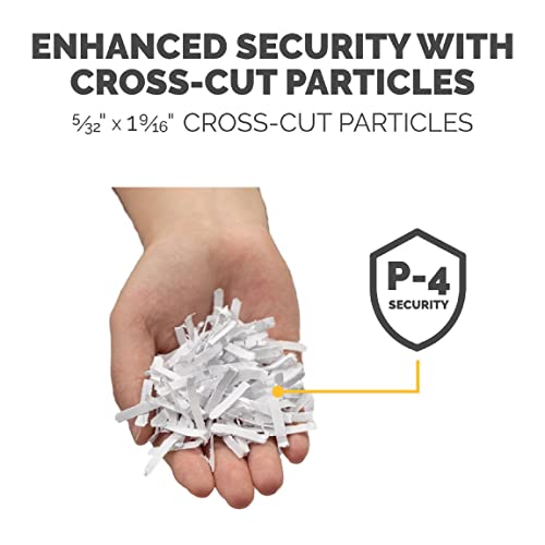 Fellowes LX65 10-Sheet, P4 Cross-Cut Deskside Paper Shredder with SafeSense