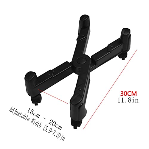 ZTHYSHXA CPU Holder Stand CPU Stand Thickened X-Type Pc Cooling Pulley Host Tower Bracket Heavy-Duty Pc Host Chassis Holder can Freely Adjust whe Width with Wheels Computer Tower Stand(Color:Black)