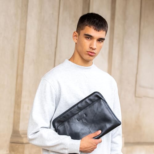 dbramante1928 - Skagen Pro+ Laptop Sleeve - Compatible with MacBook Pro Laptop Air 13 Inch - Laptop Sleeve - Sleeve Laptop Bag - Outer Pocket & Zip - High-Quality Leather - Black 2nd