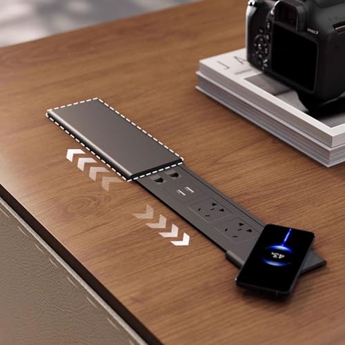 YUHUAWF Writing Desk Modern Minimalist Solid Wood Desk with Charging Outlets, Walnut Color Home Office Writing Workstation with 2 Drawers Computer Desks(XL)