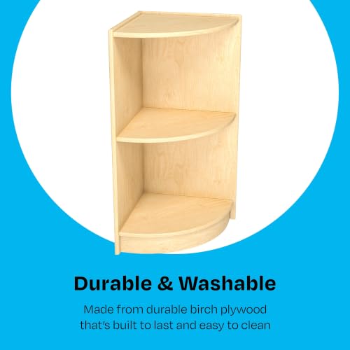 Childcraft Outside Corner Shelf, Wooden, 14-1/4 x 14-1/4 x 30 Inches