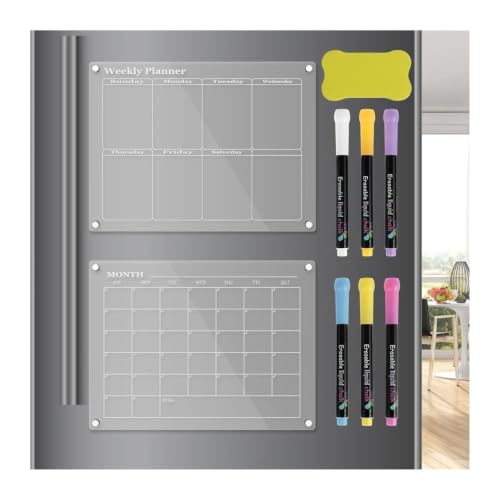 Magnetic Acrylic Calendar Fridge Planning Boards Monthly Weekly