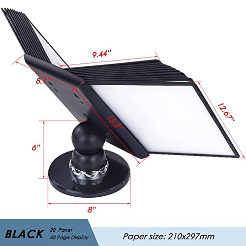 GFSGHZZ Desktop Reference Organizer - Catalog Display Rack for Display A4 Documents Desktop/Wall Reference System Wi,A-20 Panel