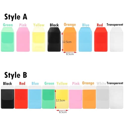 HongJP Pocket Protector 8 Pcs Pen Pouch, PVC Leak-Proof Pocket Protector for Nurses(Style B-transparent)