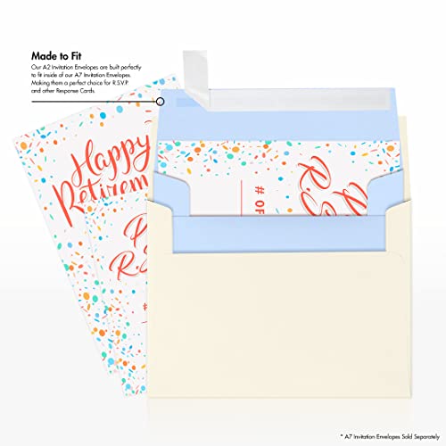 LUXPaper A2 Invitation Envelopes | Peel & Press | 4 3/8" x 5 3/4" | Baby Blue | 80lb. Text | 1,000 Qty