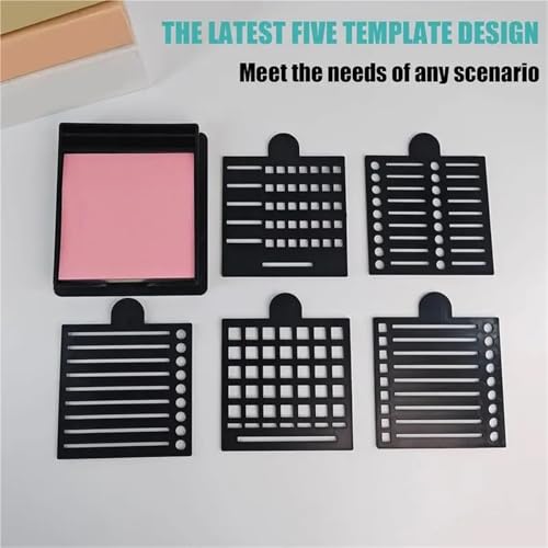 Nuqsx 3Sets Sticky Note Holder Stencil Template Reusable Portable With Organizer For Organization Teacher Planning For Home Office Desk