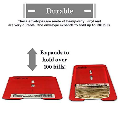 UBICON Reusable Vinyl Safe Deposit Envelope, Clear, Size 50