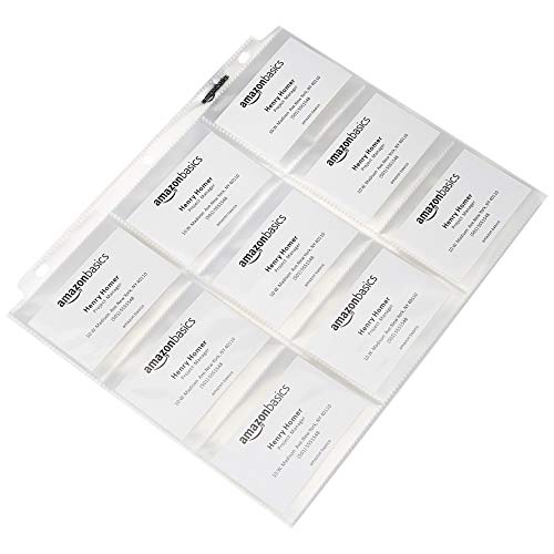 Amazon Basics 9-Sleeve Trading Card Protectors for 3 Ring Binder, Clear, 500-Pack