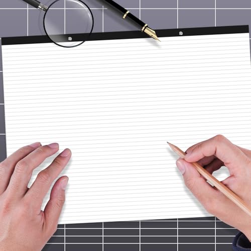 Yaridar Large Lined Paper Pad - 22" x 17" Ruled Notepad, 50 Sheets/100 Pages Legal Pads, 100 gsm White Paper Notepad Desk Pad for School, Home, Office, Business