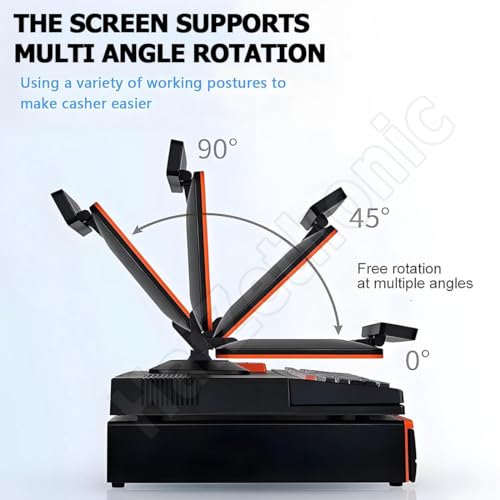 Cash Register with Barcode Scanner,All in One Pos Cash Register Monitor,Cashier/Scan/Print/Drawer,15.6" Touch Screen Monitor,58mm Printer,8gb Ram,128gb/256gb Ssd,Upgrade Single-256GB