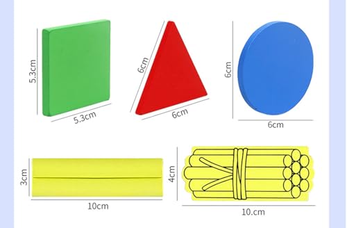 ZQsmgs Magnetic Geometry Math Manipulatives Set, Geometric Shapes for Elementary Teaching