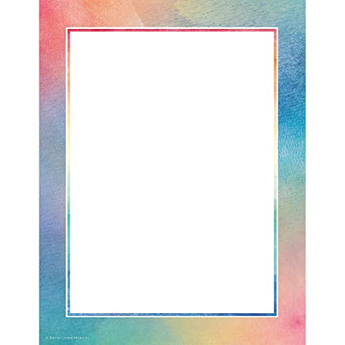 Teacher Created Resources Watercolor Computer Paper, 50 Sheets Per Pack, 6 Packs