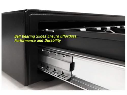 HK SYSTEMS 18inch Heavy Duty Black POS Cash Drawer with 5Bill/8Coin "Stainless Steel" Front, Ball Bearing Slides