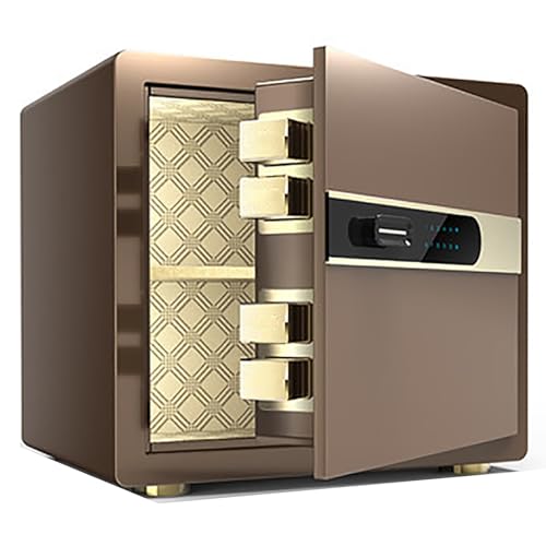 BVFNKQSC Digital Safe with Keypad and Dual Alarm System Silent Feature LED Light Home Hotel Office for Money Storage Fingerprint Lock Intelligent Hidden File Cabinet,H