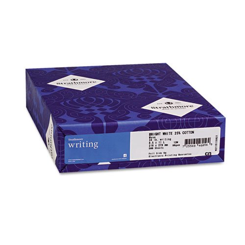 25% Cotton Business Stationery, 24 lbs., 8-1/2 x 11, Ultimate White, 500/Ream