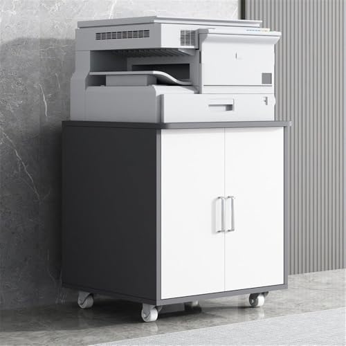 XJOYSL7921 File Cabinets ﻿ Printer Cabinet Rounded Corner Mobile Base Storage Office Small File Information Vertical File Cabinets(Gris)