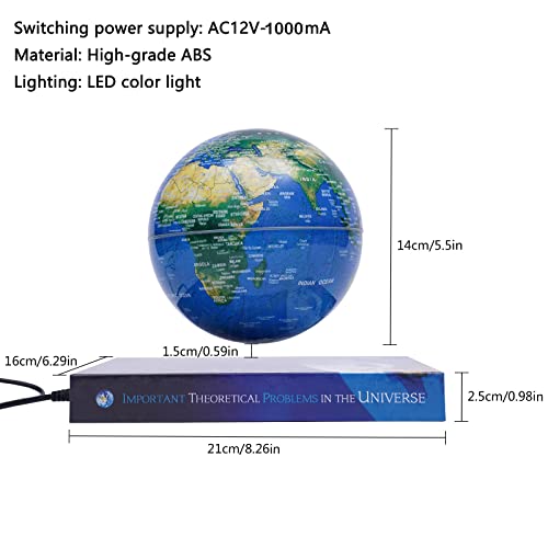 6" Magnetic Levitating Globe - World Map LED Light for Home Office