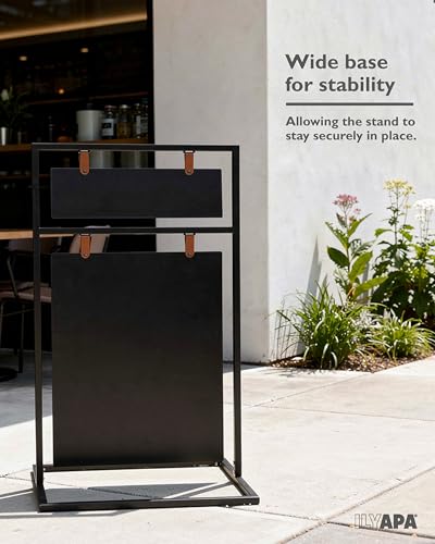 Ilyapa Twin Metal A Frame Sign, Chalkboard Sidewalk Sign - 24x42 in