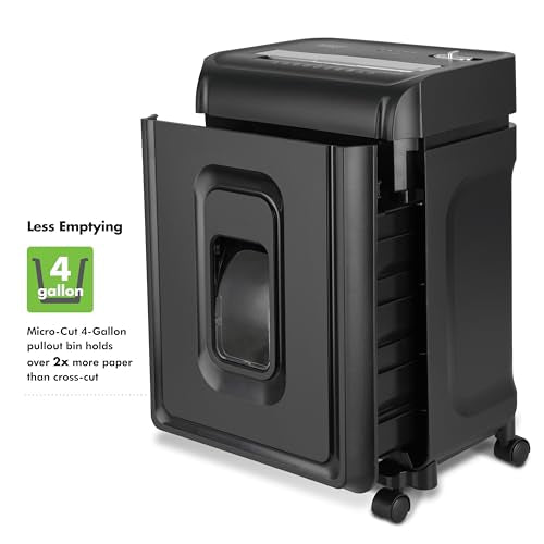 Aurora AU1085MA High-Security 10-Sheet Micro-Cut Paper and Credit Card Shredder with 4-Gallon Pullout Wastebasket/ 20 min Run Time