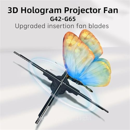 Newest 42-60cm 3D Hologram Fan Projector WiFi LED Holographic Player Support Video Shop Supermarket Advertising Display Light(G50)
