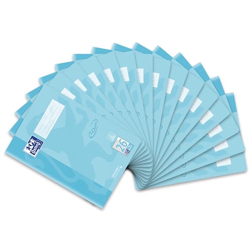 Oxford A4 Touch Exercise Book 16 Sheets Line Style 26 Squared Pastel Blue Pack of 15