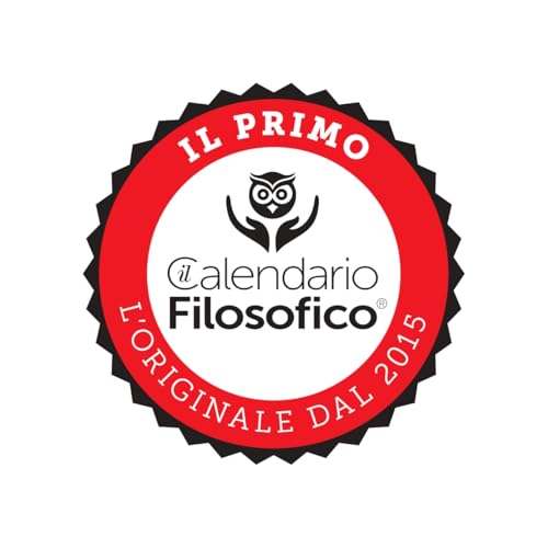 Il Calendario Filosofico 2025, Replacement A6 Size 10 x 14 cm, The First and the Original Table Calendar with 365 Days of Philosophical Phrases, Read a Phrase Every Day, Designed and Created in