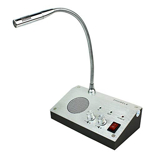 2020 Beacon Pet Window intercom Dual-Way Audio Office Station Window Interphone Speaker,Anti-Interference Bank Teller Counter Ticket Wireless Glass Window Microphone