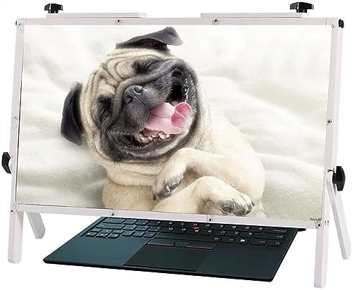MOWFXUA Computer Screen Magnifier for Desktop,22" Anti Blue Light Laptop Screen Protector Holder,3X Magnifying Glass Read Magnifier