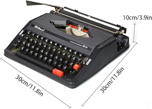 GAYAYAS Vintage Classic Retro Old Typewriter, Old-Fashioned Traditional Portable Manual Typewriter, Flexible Buttons, Normal Use Vintage Typewriter Black