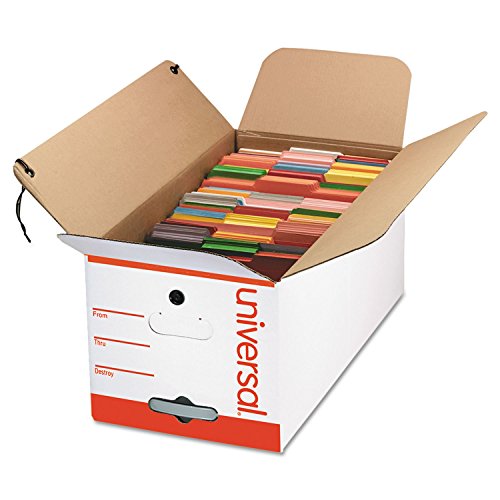 Universal Economy Storage Box, Tie Close, Letter, Fiberboard, White, 12 per Count (75120)