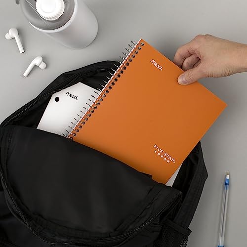 Five Star Spiral Notebook, 5 Subject, College Ruled Paper, 6" x 9-1/2", 150 Sheets, Selected Colors Will Vary, 6 Pack (840030A)
