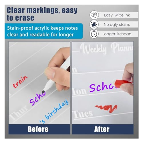 Magnetic Acrylic Calendar for Fridge Dry Erase Board Planning Boards