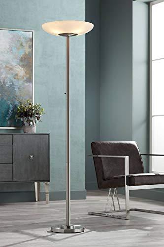 Nickel Light Blaster 72" Tall Nickel 4-Light Torchiere Floor Lamp