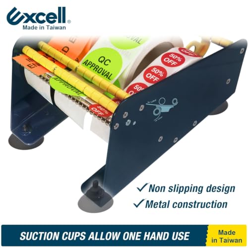 Excell LD-618 Multi-Roll Metal Table Label Dispenser (Fits up to 6.5")