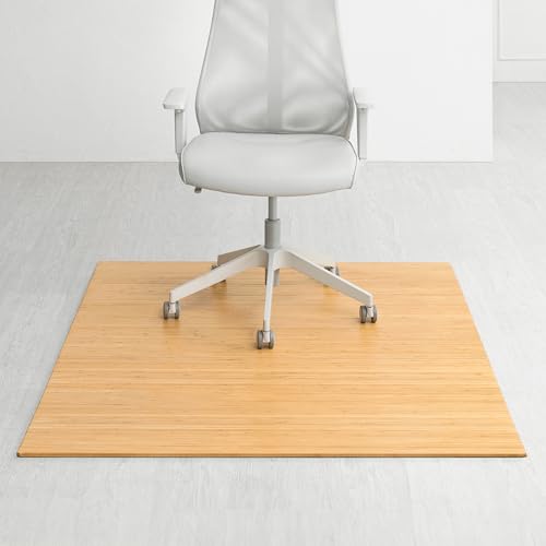 Anji Mountain Office Chairmat Thickest & Sturdy Bamboo Chairmats Highly Premium Quality Anti-Slip Heavy Duty for Multi-Purpose Hardwood Floor Office & Home Floor Protector Office Chair mat-8mm Thick