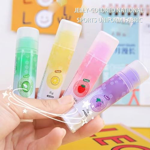 Art Grade Glues 30pc Sticks Fruity Scented NonCrack Formulas Safe Adhesive for Students Homework Projects 8g Glues Stick