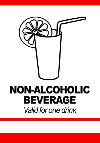 Drink Tickets - Fast & Affordable Non-Alcoholic Tickets by MyZone Printing (Red, 2000)