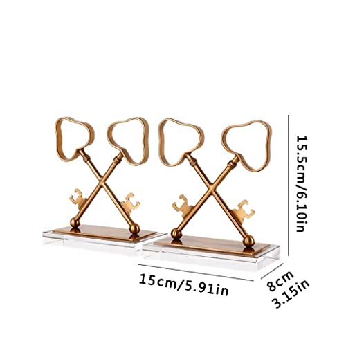 Book Ends for Shelves Book Ends, Bookends for Shelves, Bookends for Heavy Books, Heavy-Duty Key Shaped Metal Bookends, Book Shelf Holder Home Decorative, Book Stoppers Office Book Stand