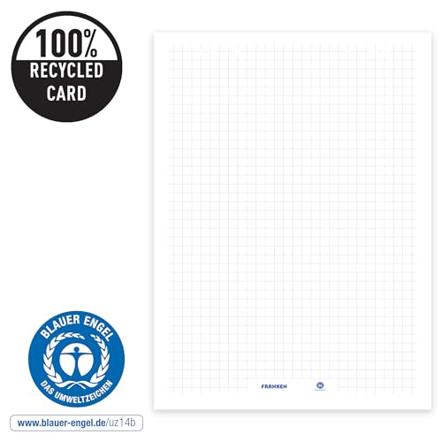 Franken U-ActLine Flipchart Pad, 5 x 20 Sheets, Reversible Recycled Paper, 80 g/m², 68 x 99 cm, ZUF2180