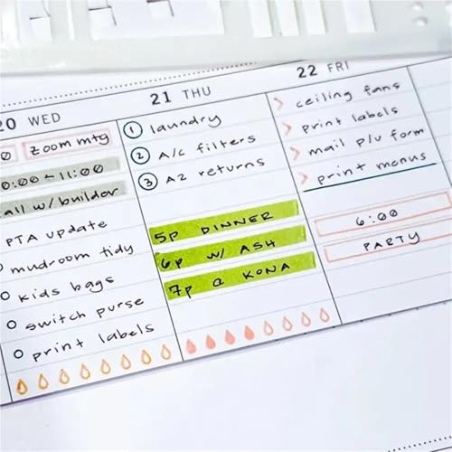 10 Pcs Manual Templates for Planning Calendar Reusable Transparent Log Template Dot Grid Drawing and List